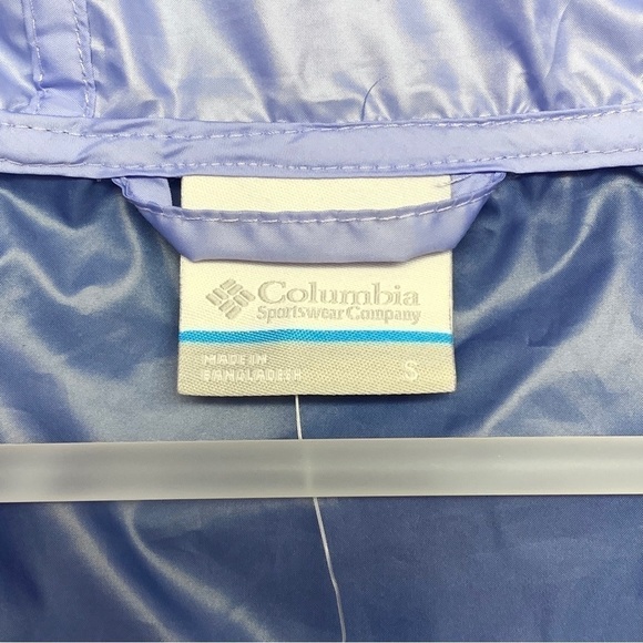 COLUMBIA May Valley Windbreaker Water Resistant Hooded Jacket SMALL Blue Purple - Picture 7 of 8